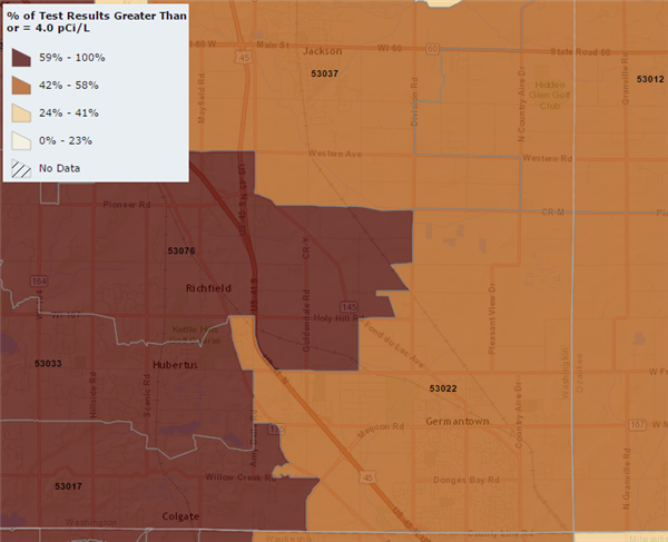 Germantown WI Radon Levels