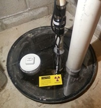 Sump pump cover for radon mitigation system
