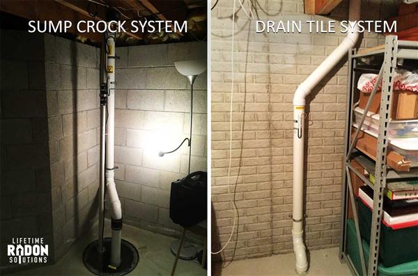 Sump crock radon mitigation 