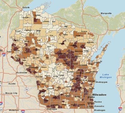 Radon Levels Wisconsin Map